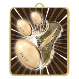 Gold gold lynx medal - aussie rules with metal construction