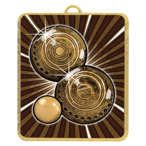 Gold gold lynx medal - bowls with metal construction