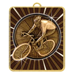 Gold gold lynx medal - cycling with metal construction