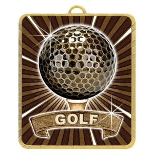 Gold gold lynx medal - golf with metal construction