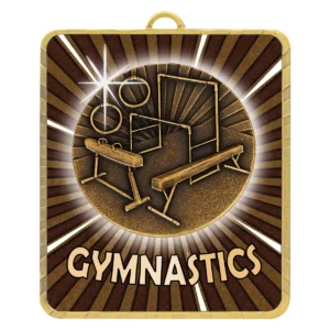 Gold gold lynx medal - gymnastics with metal construction