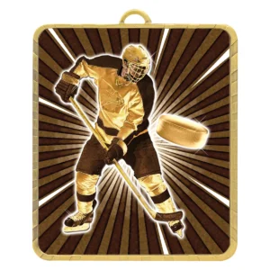 Gold gold lynx medal - ice hockey with metal construction