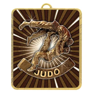 Gold gold lynx medal - judo with metal construction