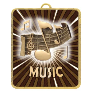Gold gold lynx medal - music with metal construction