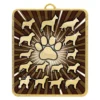 lm079g-gold Gold gold lynx medal - pet with metal construction