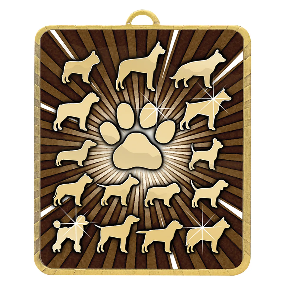 lm079g-gold Gold gold lynx medal - pet with metal construction