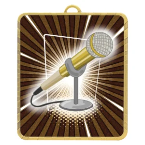 Gold gold lynx medal - public speaking with metal construction