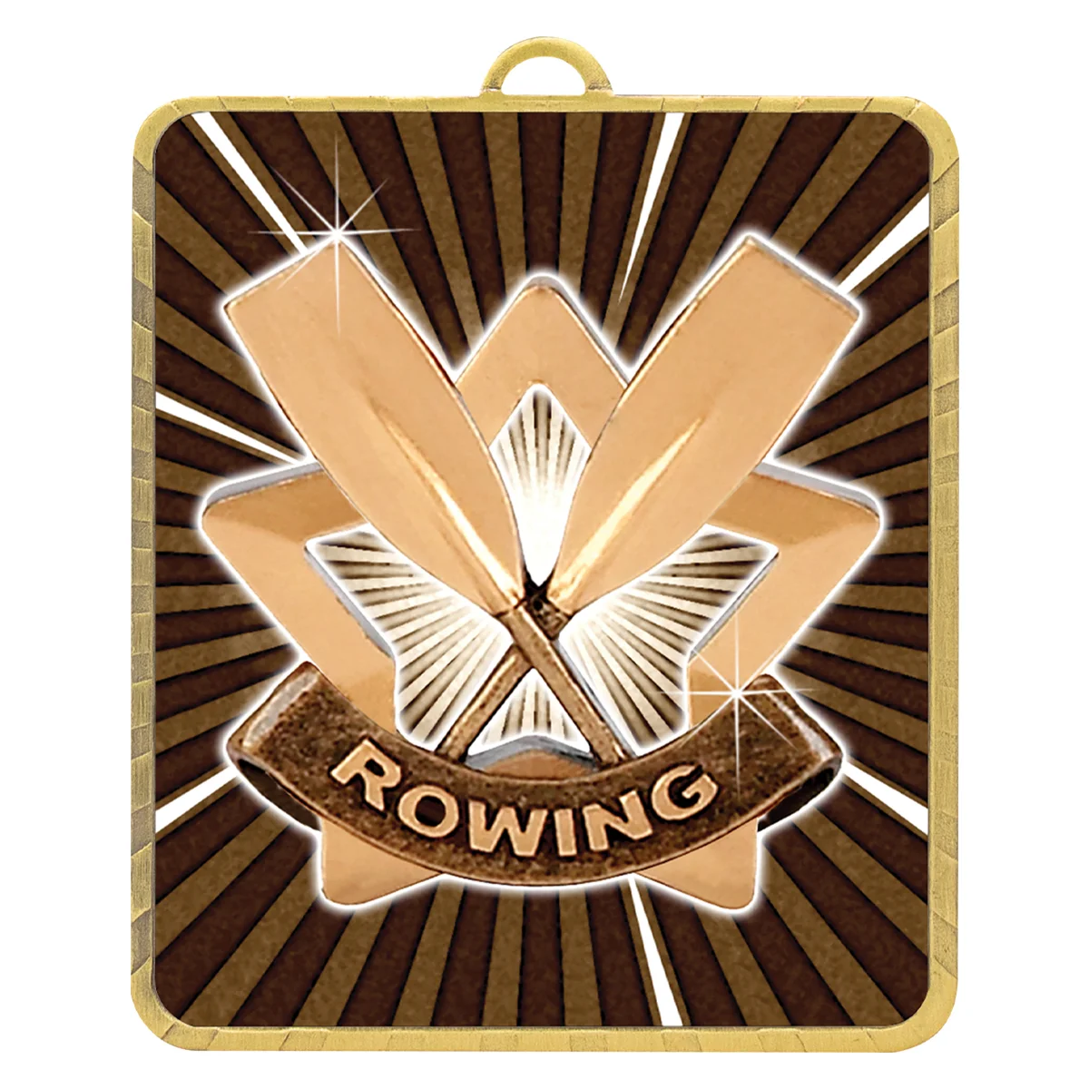 lm073g-gold Gold gold lynx medal - rowing with metal construction