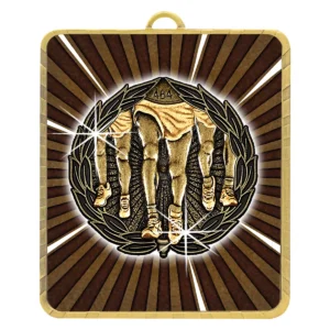 Gold gold lynx medal - running with metal construction