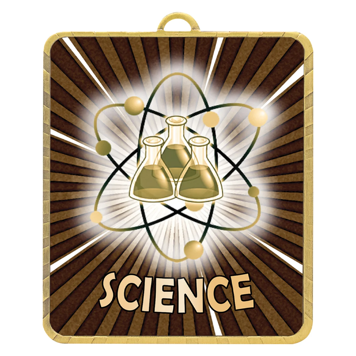 lm103g-gold Gold gold lynx medal - science with metal construction