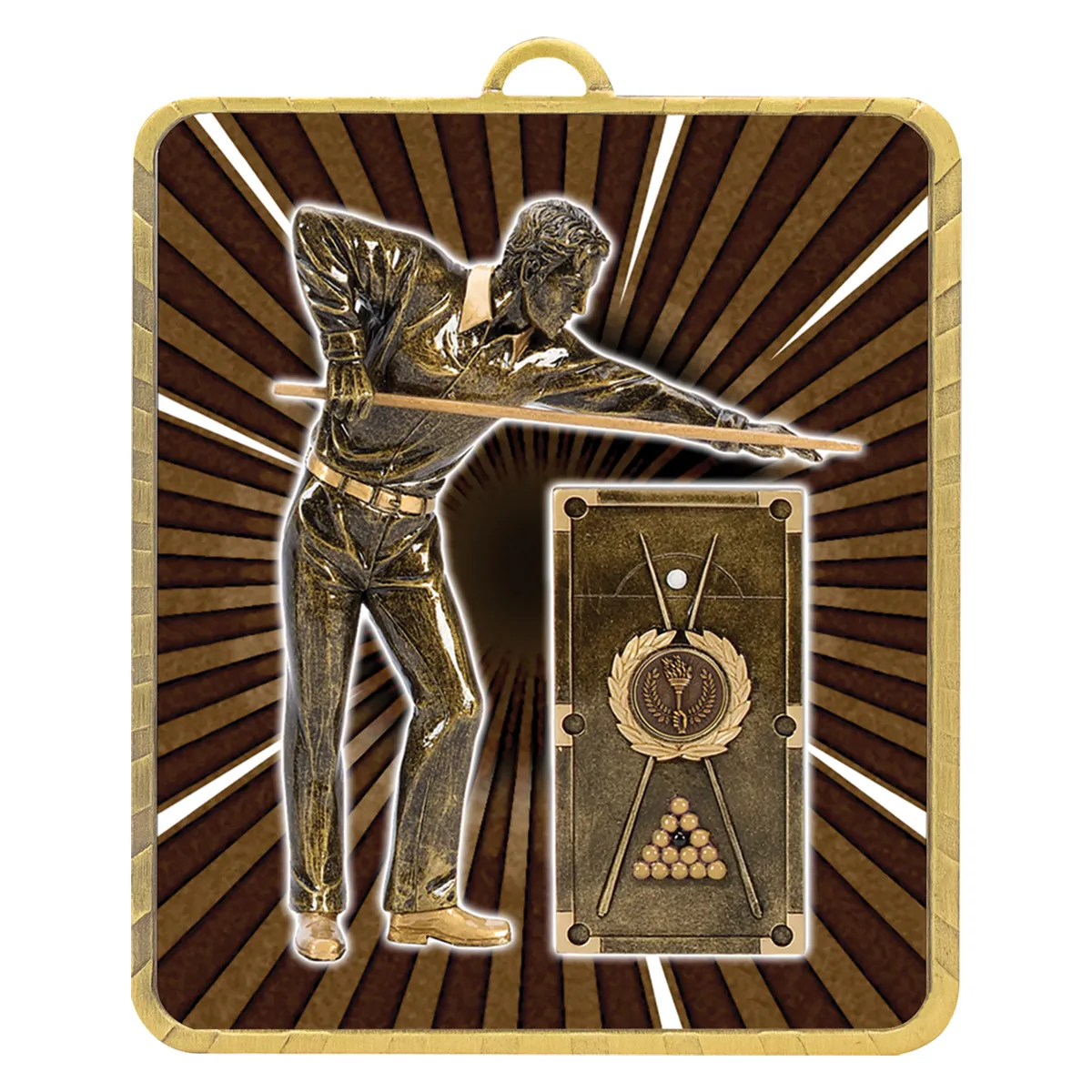 lm042g-gold Gold gold lynx medal - snooker / pool with metal construction