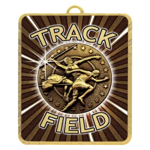 Gold gold lynx medal - track & field with metal construction