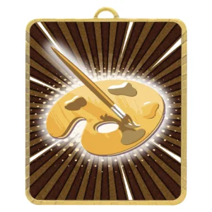 Gold gold lynx medal - visual arts with metal construction