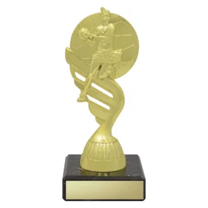 Gold gold netball with plastic / marble construction
