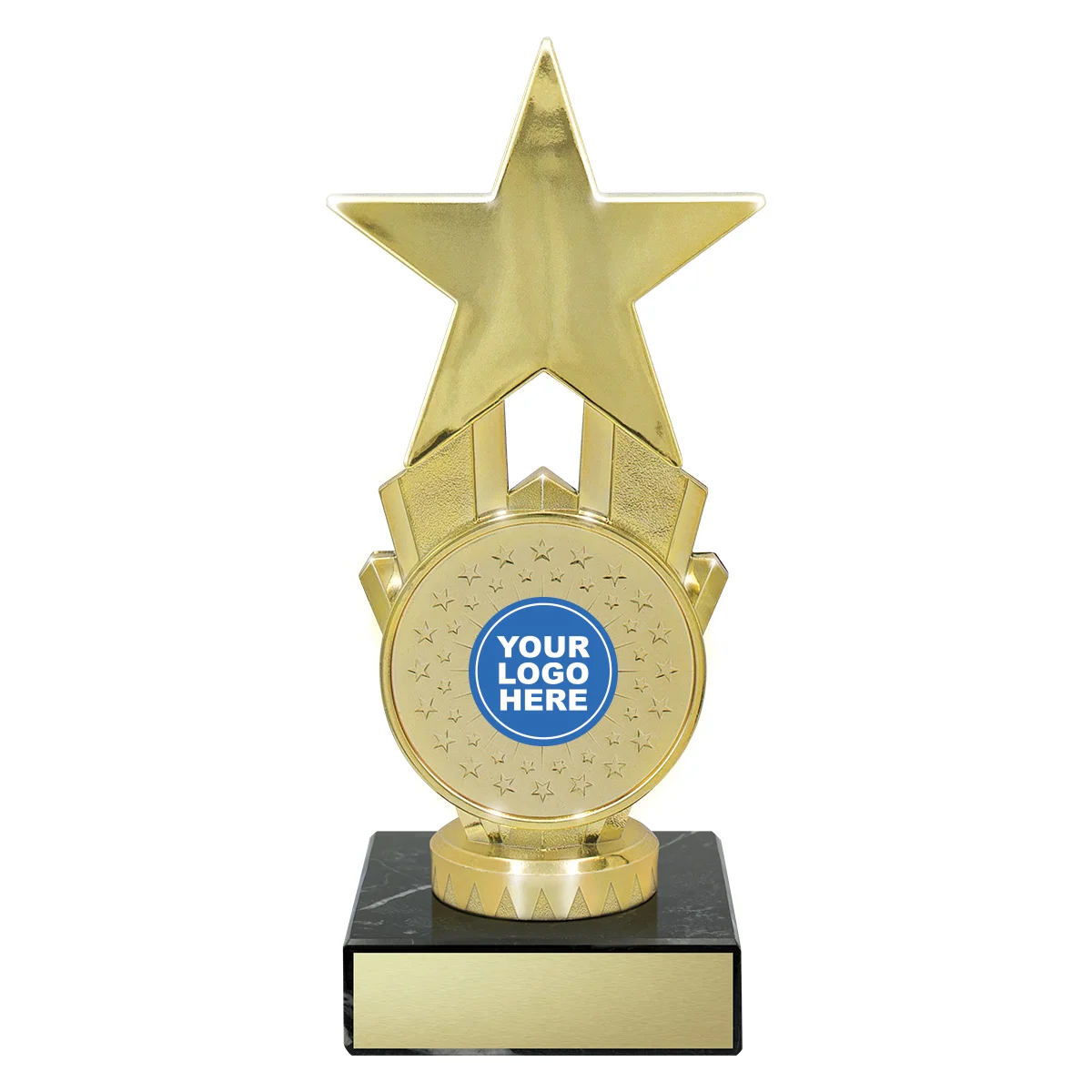 star05-gold Gold gold starling with plastic / marble construction