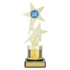 twin05b-gold Gold gold twin star with plastic / marble construction