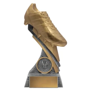 Gold golden boot with resin construction