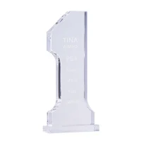 Clear golf ball on s curve with crystal construction