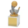 Silver golf budget crystal with crystal construction