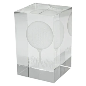 Golf hologram block with crystal construction