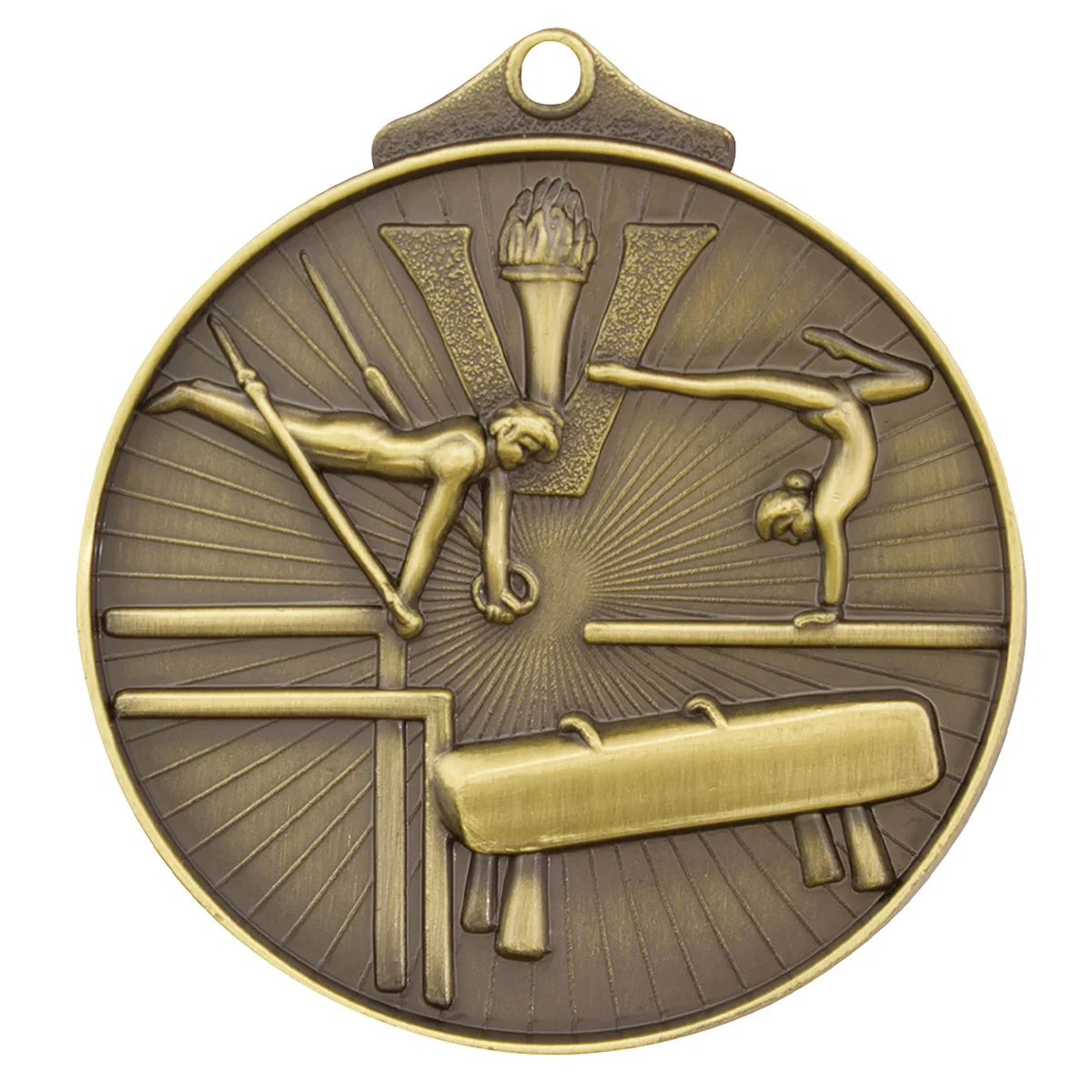 md914g-gold Gold gymnastics medal with metal construction