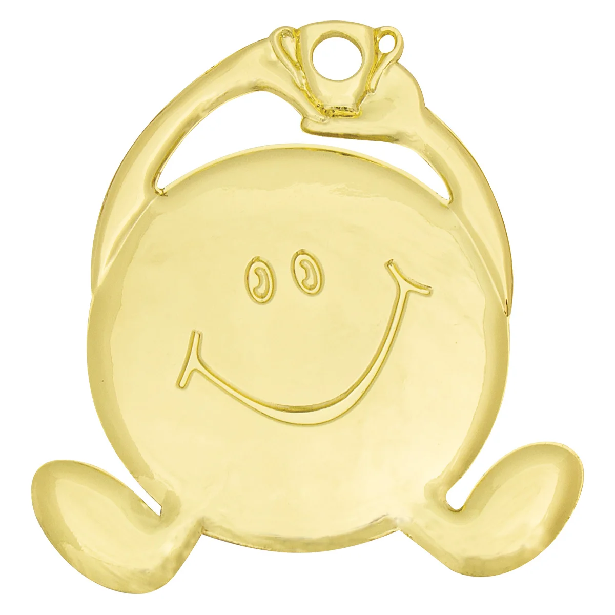 m850g-gold Gold happy medal with metal construction