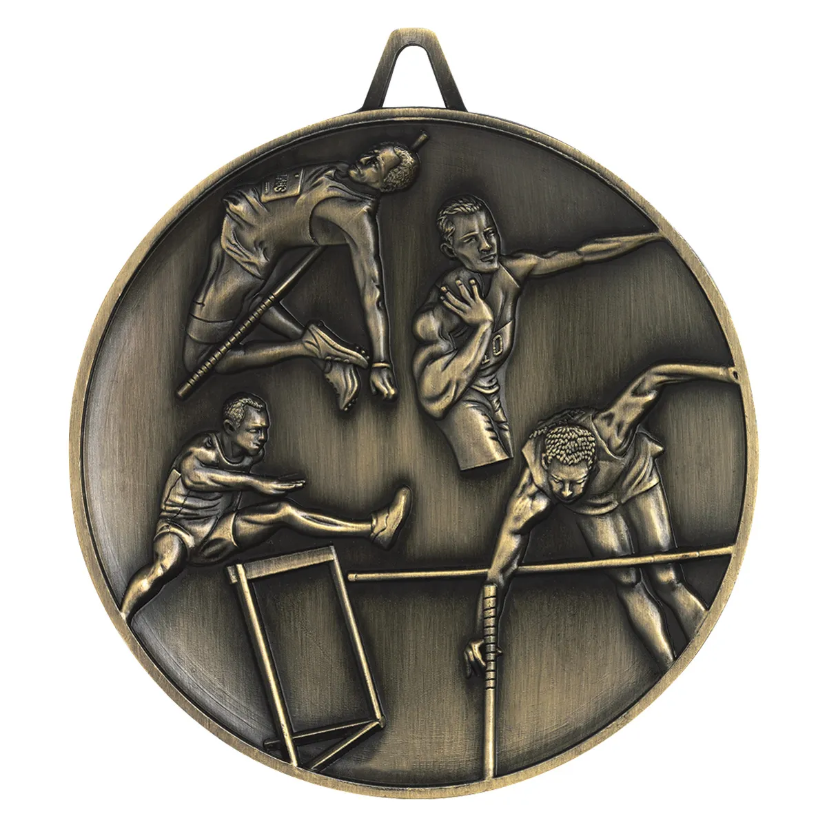 m9358-gold Gold heavyweight track & field - male with metal construction