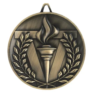 Gold heavyweight victory with metal construction