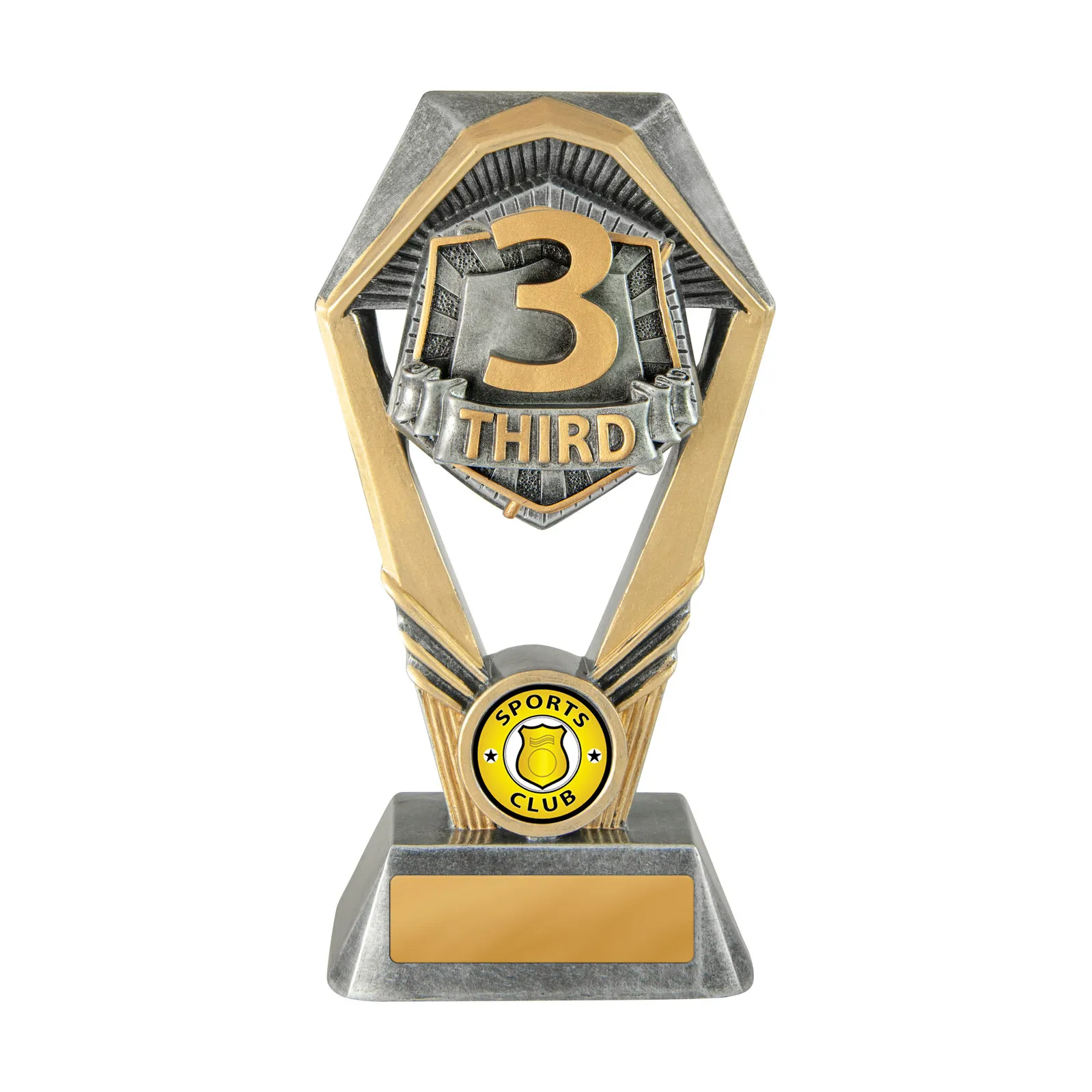 -gold Silver / gold hex stand - 1st with resin construction