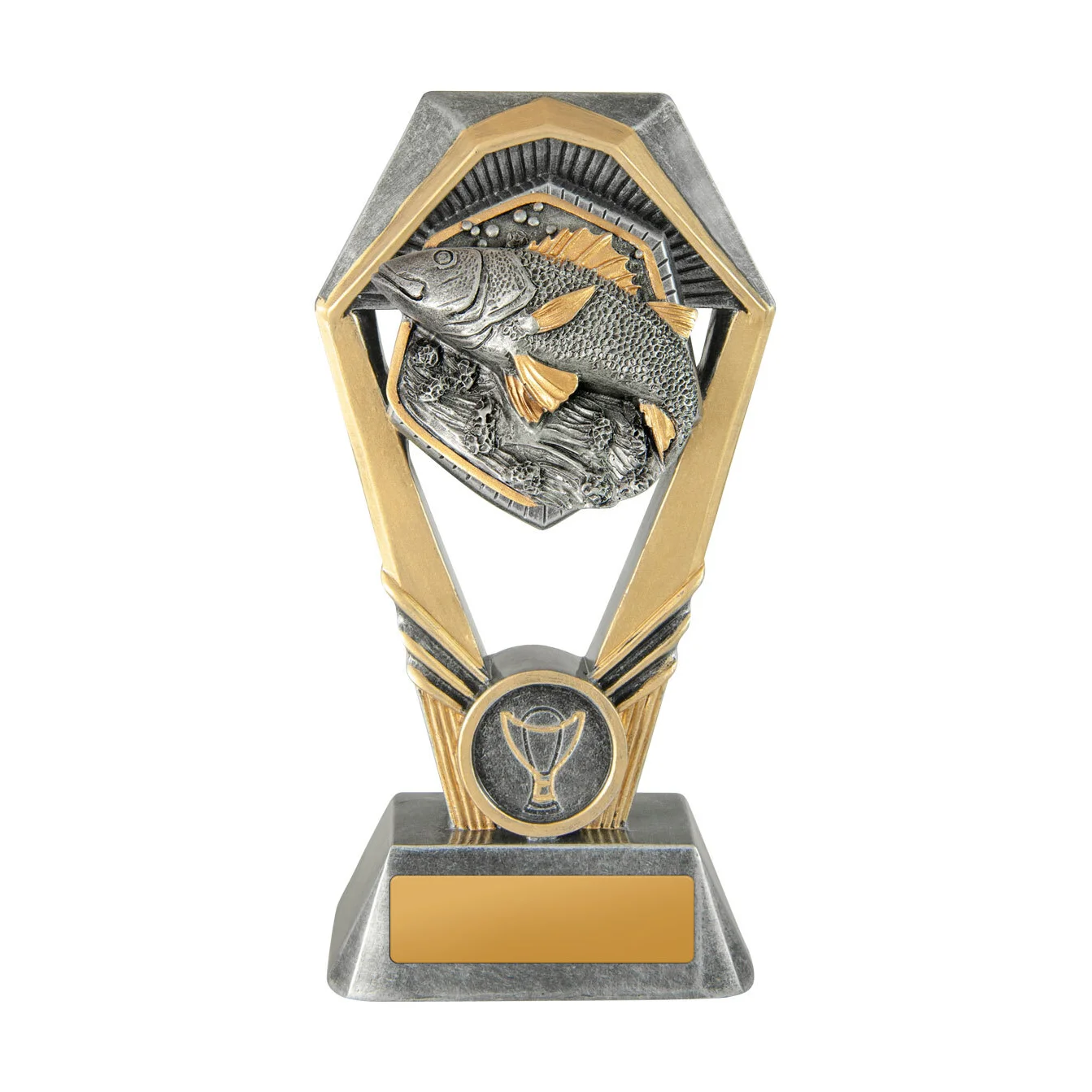-gold Silver / gold hex tower-fishing with resin construction