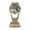 -gold Silver / gold hex tower-golf with resin construction