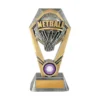 Silver / gold hex tower-netball with resin construction