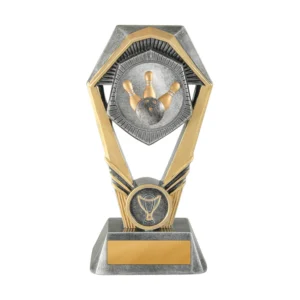 Silver / gold hex tower-tenpin with resin construction