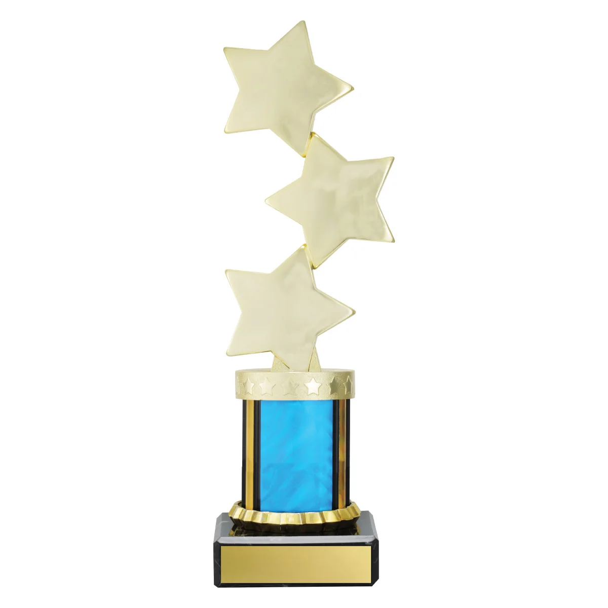 d5116b-blue Blue hope star with plastic / marble construction