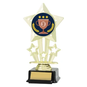 Gold icon star - 3rd place with plastic construction