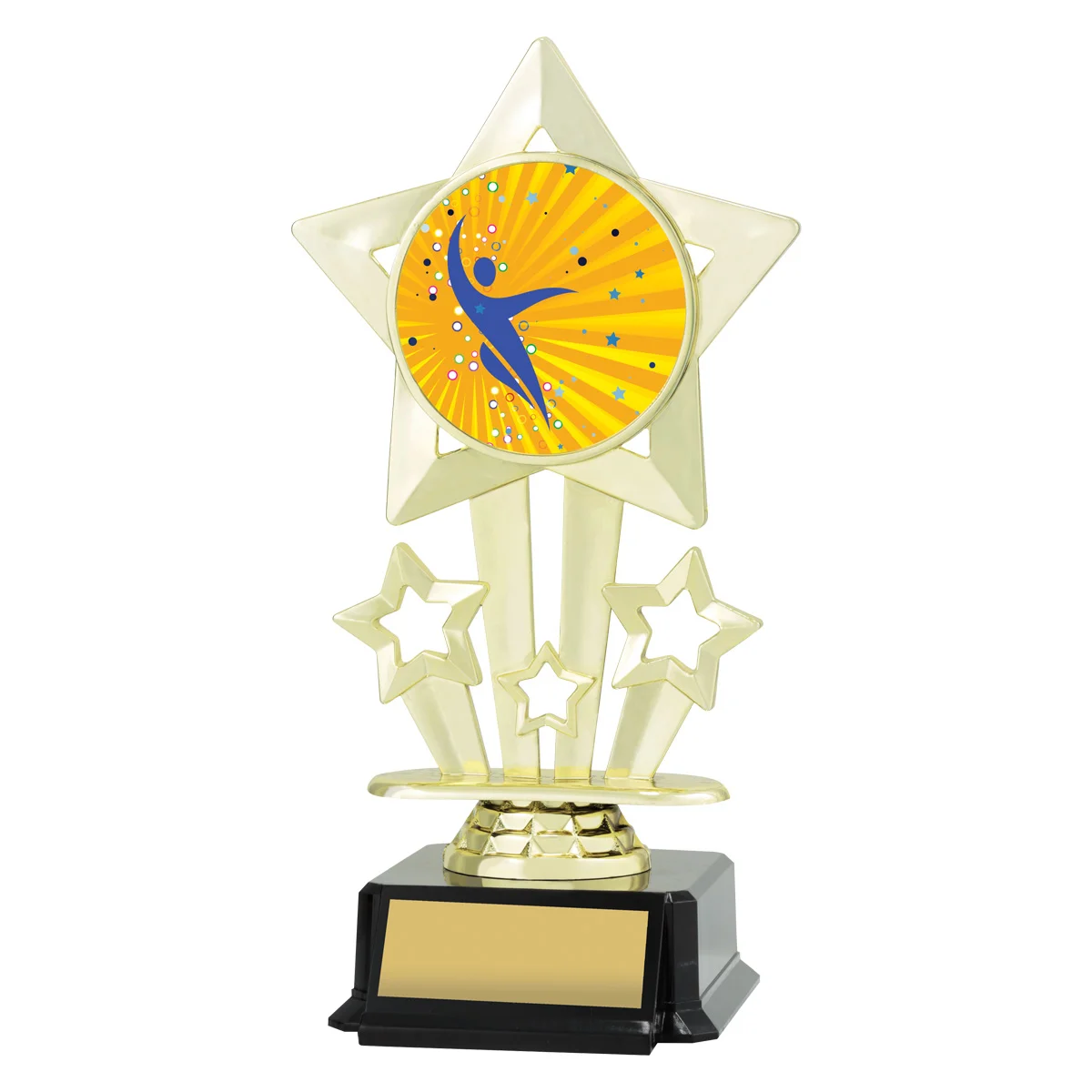 Gold icon star - abstract with plastic construction