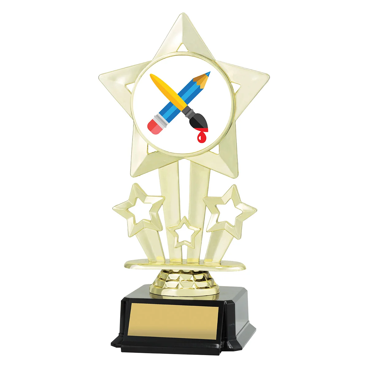 Gold icon star - arts with plastic construction