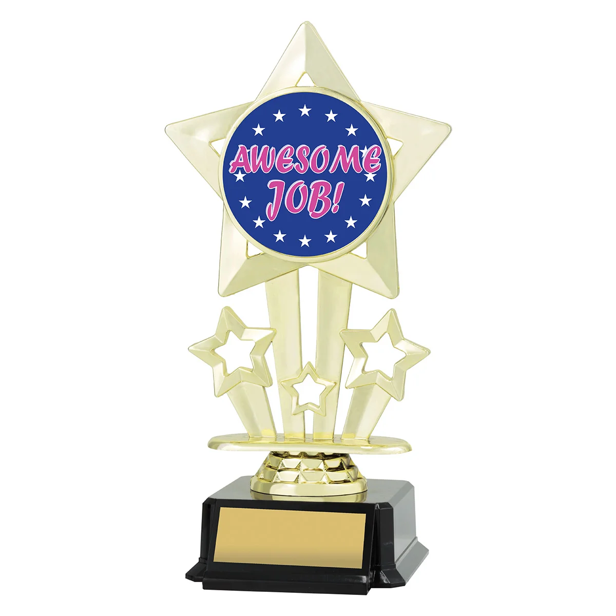 Gold icon star - awesome job with plastic construction