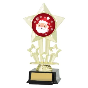 Gold icon star - christmas with plastic construction