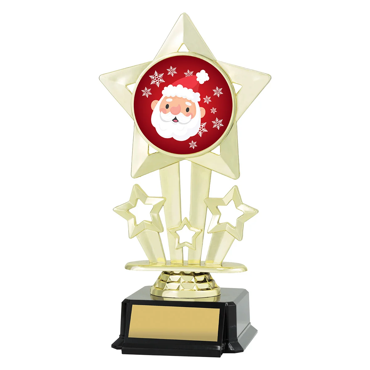 Gold icon star - christmas with plastic construction