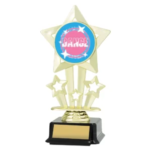 Gold icon star - dance with plastic construction