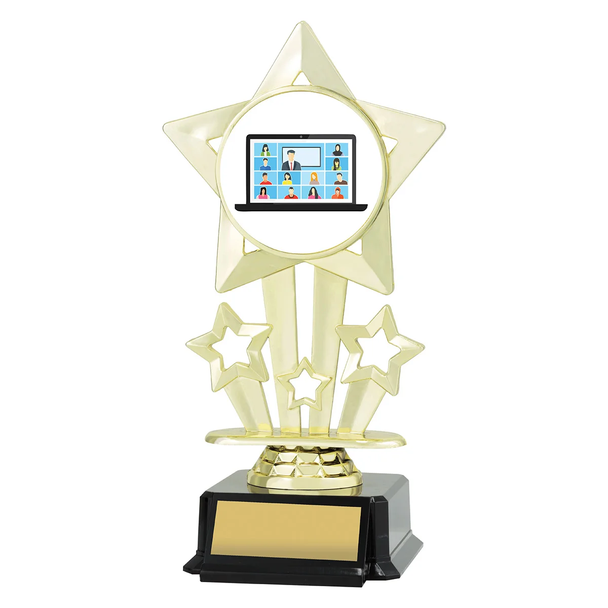 Gold icon star - laptop master with plastic construction