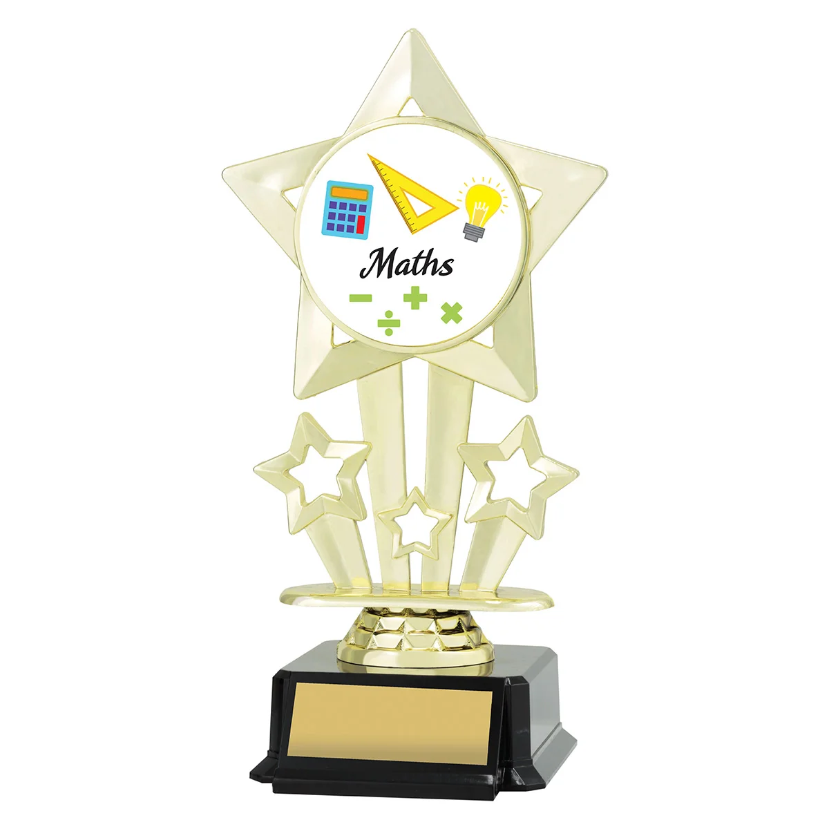 Gold icon star - maths with plastic construction