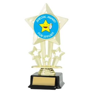 Gold icon star - special award with plastic construction