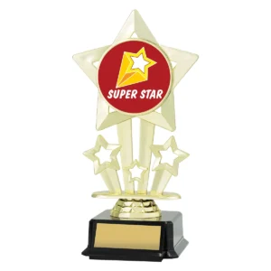 Gold icon star - super star with plastic construction