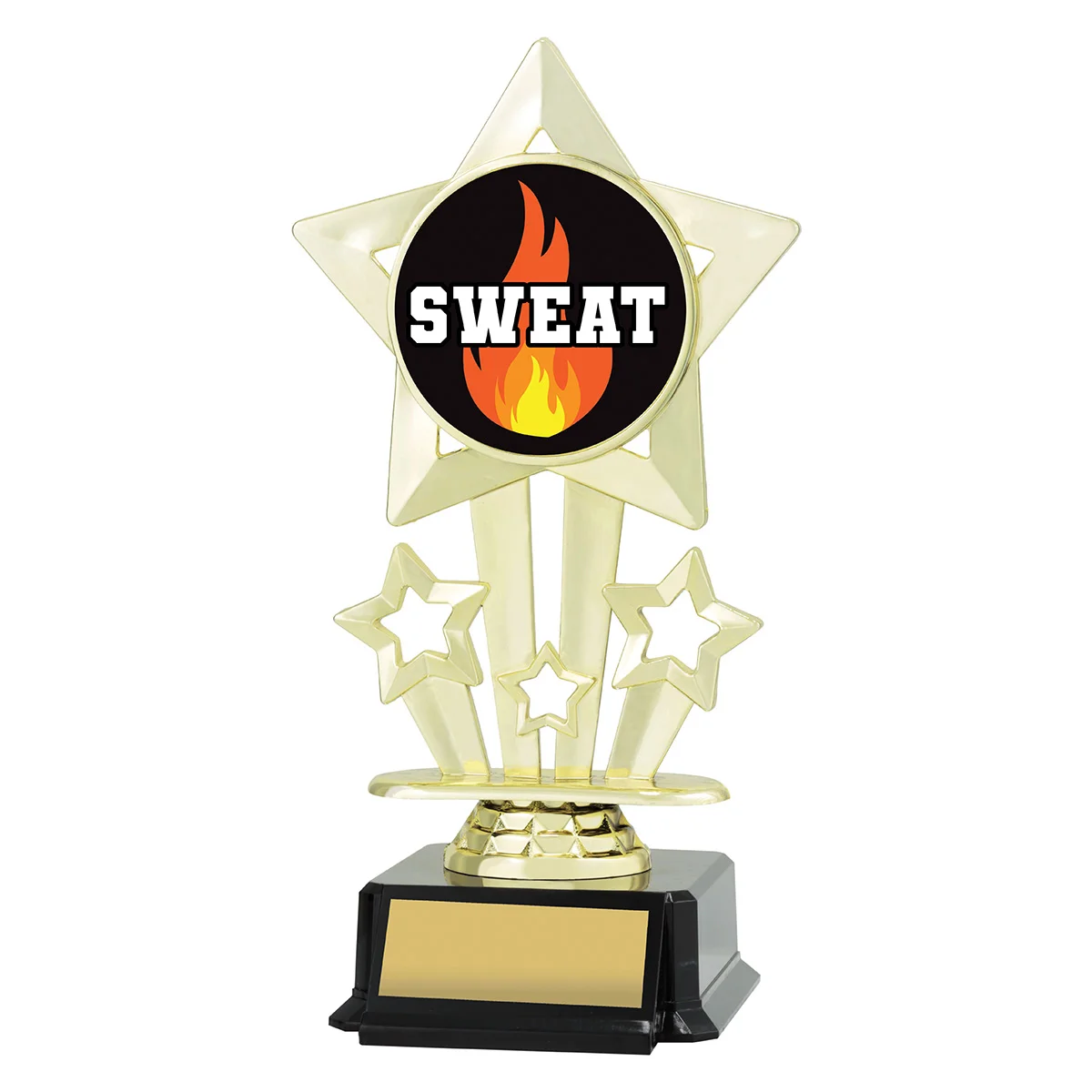 Gold icon star - sweat with plastic construction