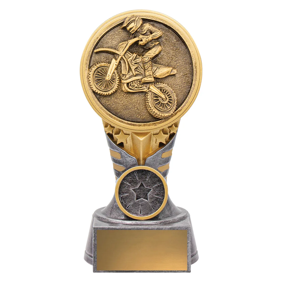 -gold Silver / gold ikon - motocross with resin construction