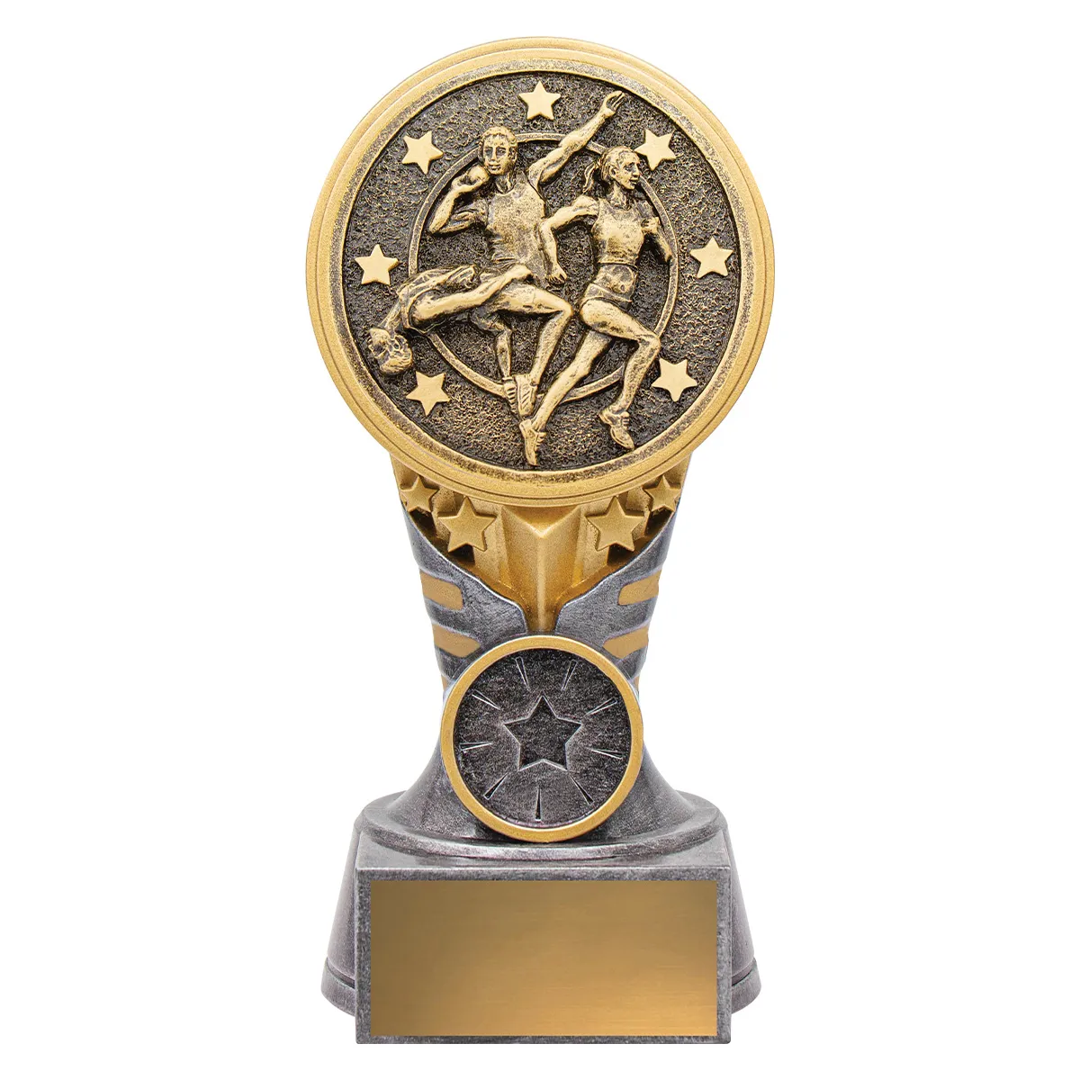Silver & gold ikon - track & field with resin construction