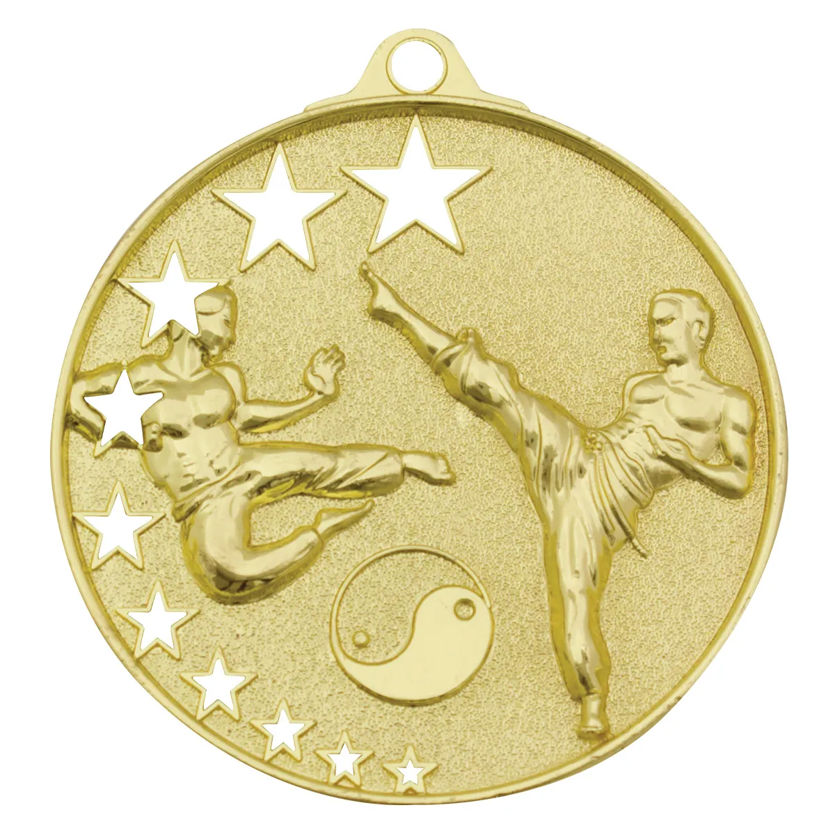 mh923g-gold Gold karate stars with metal construction