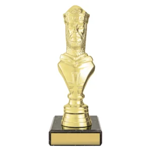 Gold king trophy with plastic / marble construction